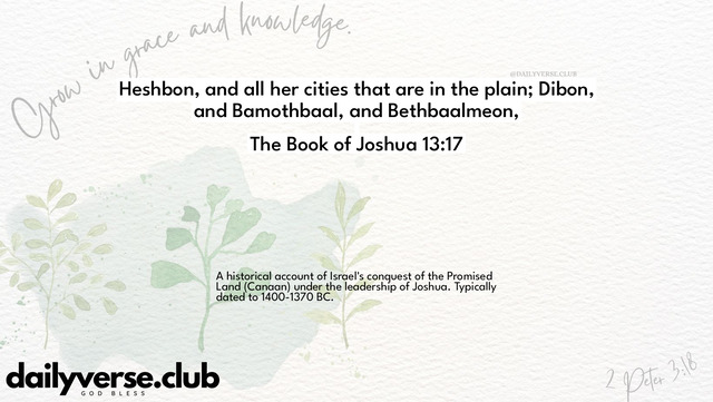 Bible Verse Wallpaper 13:17 from The Book of Joshua