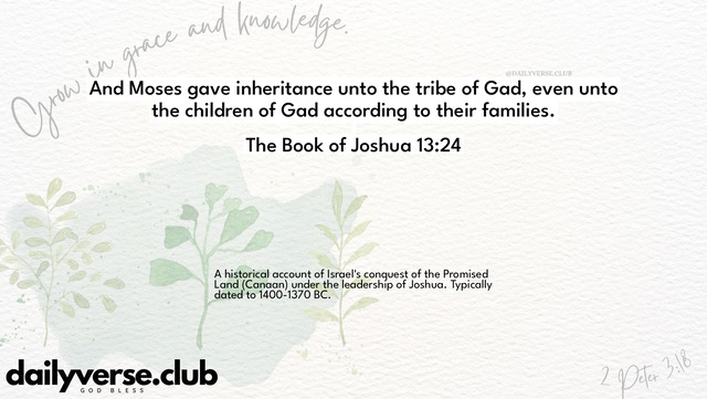 Bible Verse Wallpaper 13:24 from The Book of Joshua