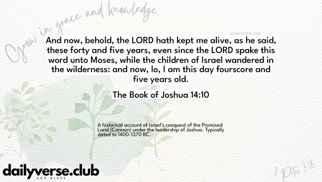 Bible Verse Wallpaper 14:10 from The Book of Joshua