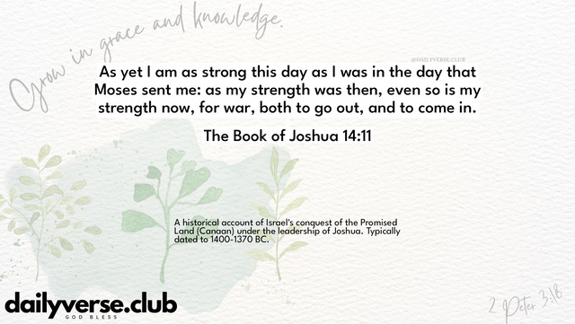 Bible Verse Wallpaper 14:11 from The Book of Joshua