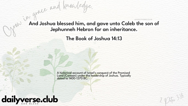 Bible Verse Wallpaper 14:13 from The Book of Joshua