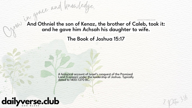 Bible Verse Wallpaper 15:17 from The Book of Joshua