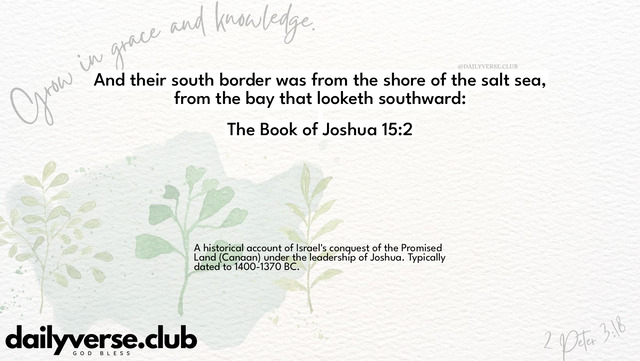 Bible Verse Wallpaper 15:2 from The Book of Joshua