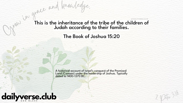 Bible Verse Wallpaper 15:20 from The Book of Joshua