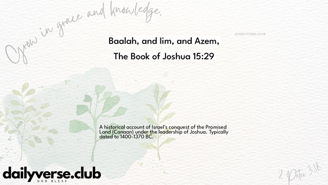 Bible Verse Wallpaper 15:29 from The Book of Joshua