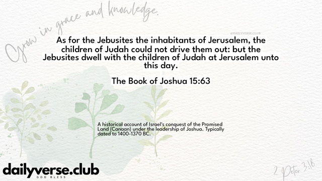 Bible Verse Wallpaper 15:63 from The Book of Joshua