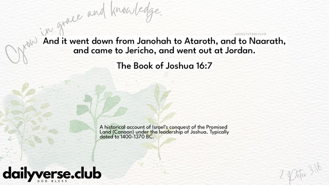 Bible Verse Wallpaper 16:7 from The Book of Joshua