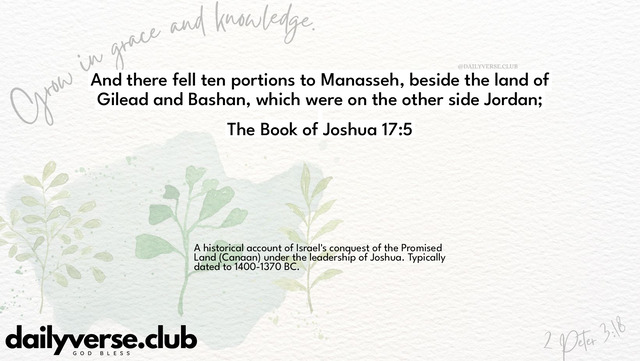 Bible Verse Wallpaper 17:5 from The Book of Joshua