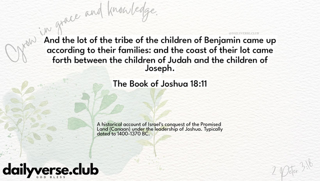 Bible Verse Wallpaper 18:11 from The Book of Joshua