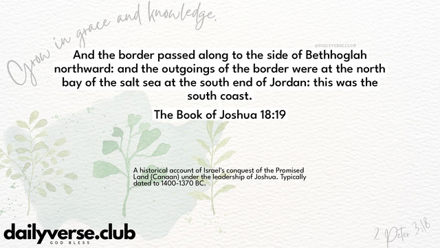 Bible Verse Wallpaper 18:19 from The Book of Joshua