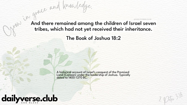 Bible Verse Wallpaper 18:2 from The Book of Joshua