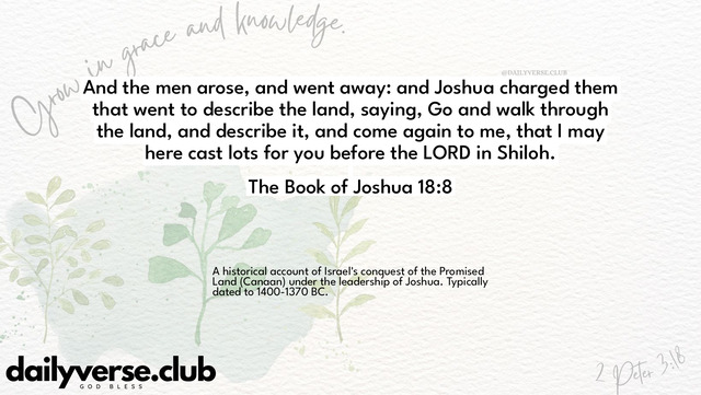 Bible Verse Wallpaper 18:8 from The Book of Joshua