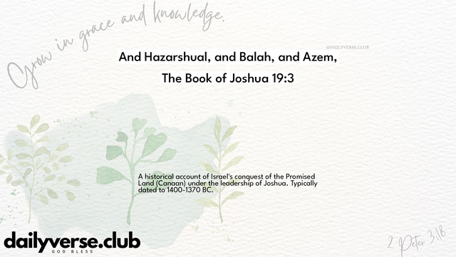 Bible Verse Wallpaper 19:3 from The Book of Joshua