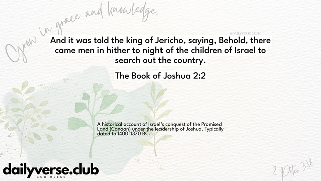 Bible Verse Wallpaper 2:2 from The Book of Joshua