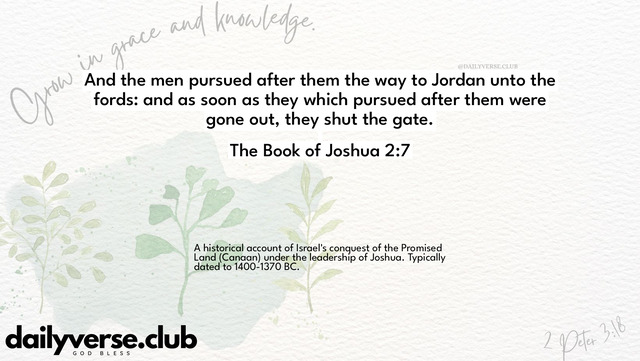 Bible Verse Wallpaper 2:7 from The Book of Joshua