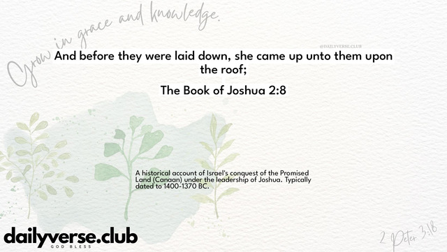 Bible Verse Wallpaper 2:8 from The Book of Joshua