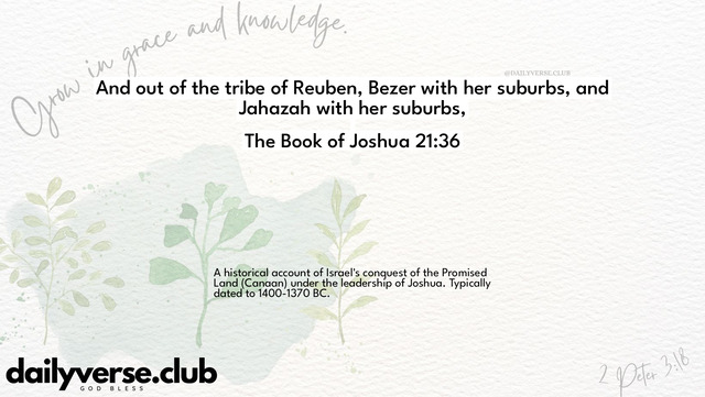 Bible Verse Wallpaper 21:36 from The Book of Joshua