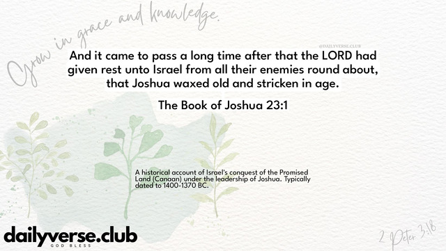 Bible Verse Wallpaper 23:1 from The Book of Joshua