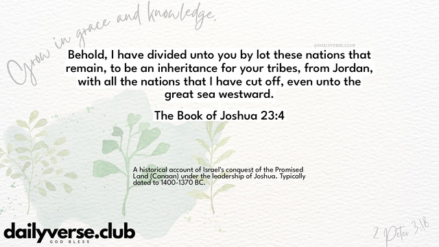 Bible Verse Wallpaper 23:4 from The Book of Joshua