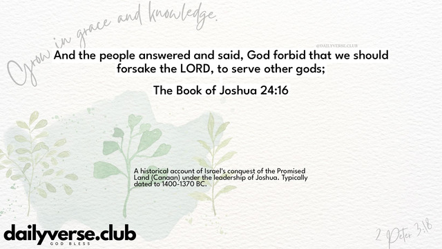 Bible Verse Wallpaper 24:16 from The Book of Joshua