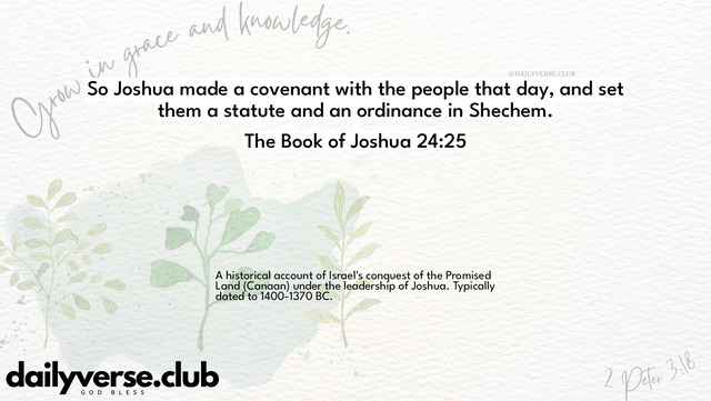 Bible Verse Wallpaper 24:25 from The Book of Joshua