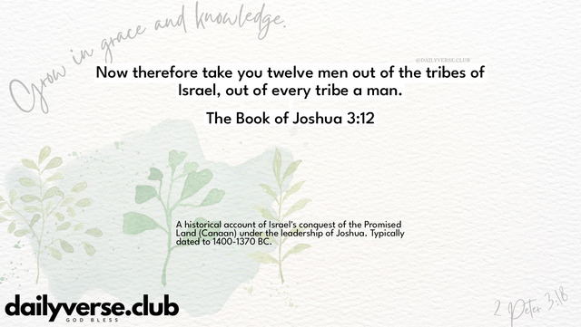 Bible Verse Wallpaper 3:12 from The Book of Joshua