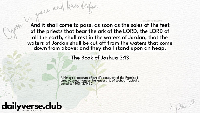 Bible Verse Wallpaper 3:13 from The Book of Joshua