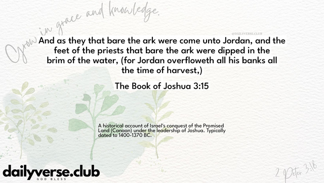Bible Verse Wallpaper 3:15 from The Book of Joshua