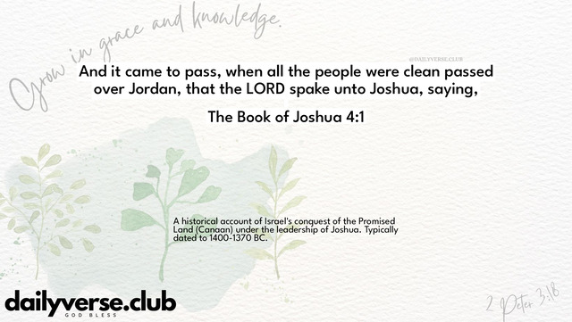 Bible Verse Wallpaper 4:1 from The Book of Joshua