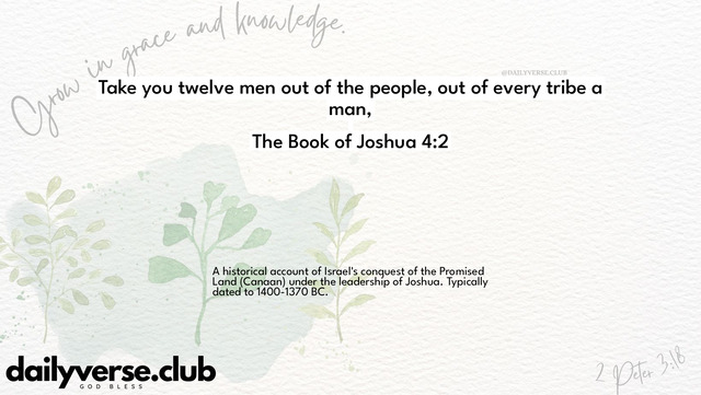 Bible Verse Wallpaper 4:2 from The Book of Joshua