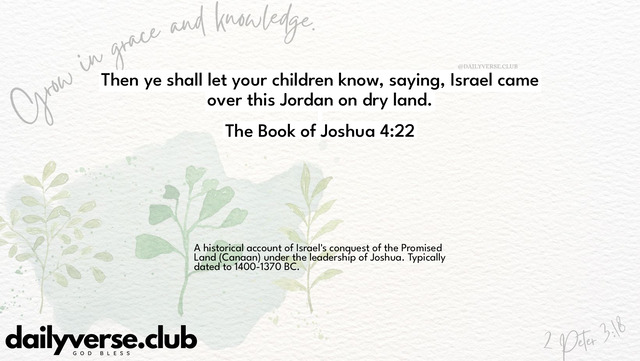 Bible Verse Wallpaper 4:22 from The Book of Joshua