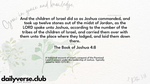 Bible Verse Wallpaper 4:8 from The Book of Joshua