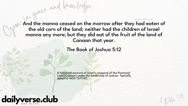 Bible Verse Wallpaper 5:12 from The Book of Joshua