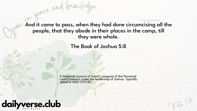 Bible Verse Wallpaper 5:8 from The Book of Joshua