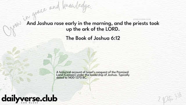 Bible Verse Wallpaper 6:12 from The Book of Joshua
