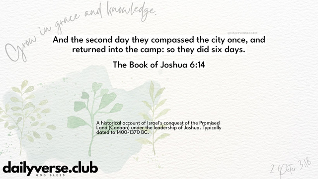 Bible Verse Wallpaper 6:14 from The Book of Joshua