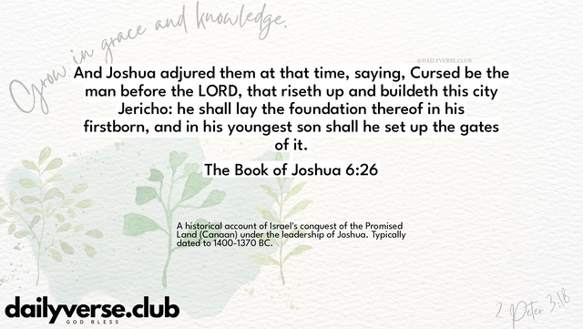 Bible Verse Wallpaper 6:26 from The Book of Joshua
