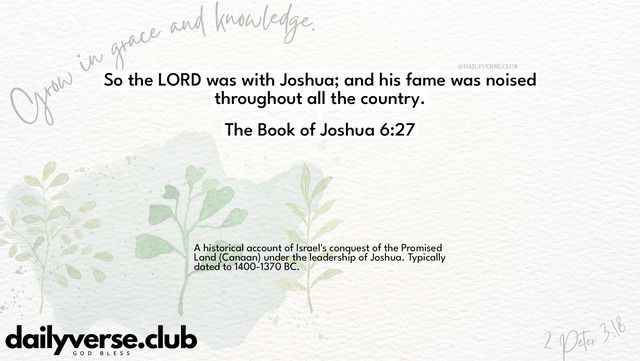 Bible Verse Wallpaper 6:27 from The Book of Joshua