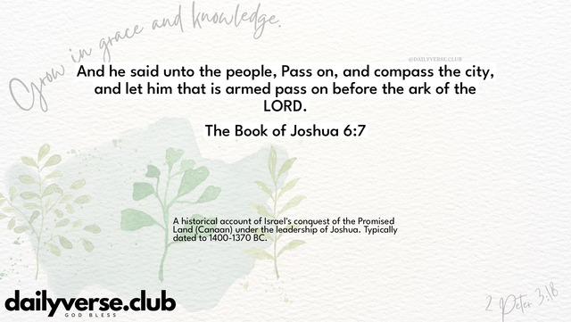 Bible Verse Wallpaper 6:7 from The Book of Joshua