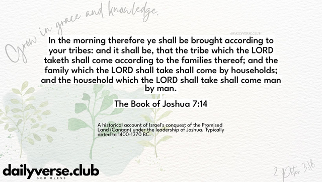 Bible Verse Wallpaper 7:14 from The Book of Joshua