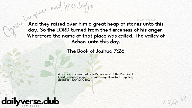 Bible Verse Wallpaper 7:26 from The Book of Joshua