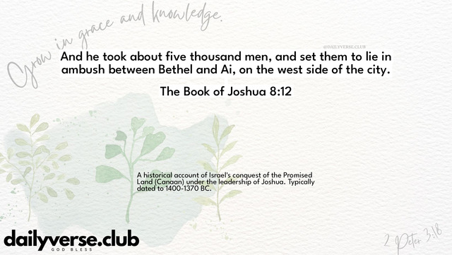 Bible Verse Wallpaper 8:12 from The Book of Joshua