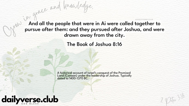 Bible Verse Wallpaper 8:16 from The Book of Joshua