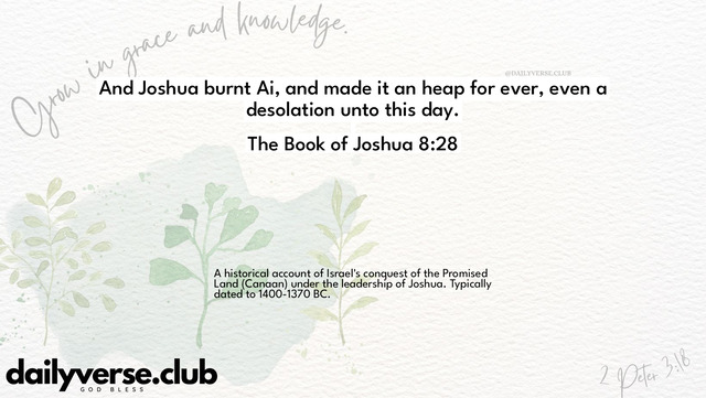 Bible Verse Wallpaper 8:28 from The Book of Joshua