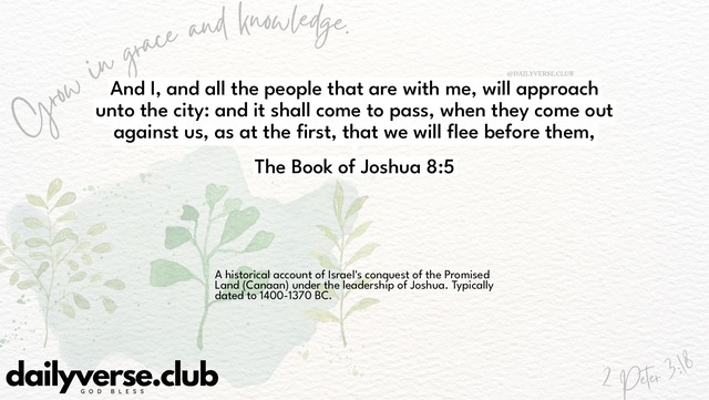 Bible Verse Wallpaper 8:5 from The Book of Joshua