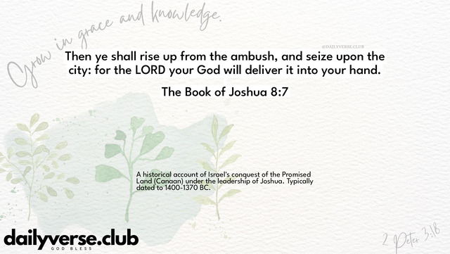 Bible Verse Wallpaper 8:7 from The Book of Joshua