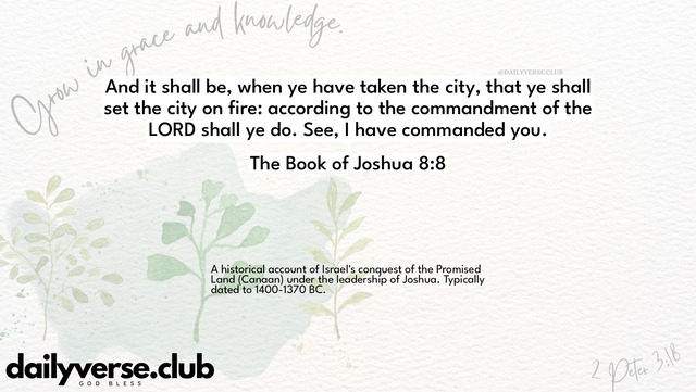 Bible Verse Wallpaper 8:8 from The Book of Joshua