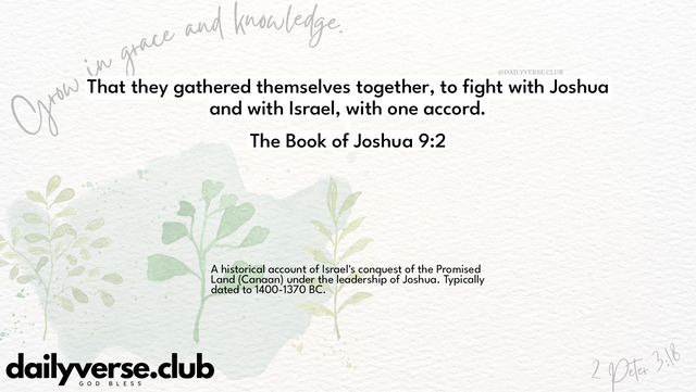 Bible Verse Wallpaper 9:2 from The Book of Joshua