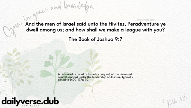 Bible Verse Wallpaper 9:7 from The Book of Joshua