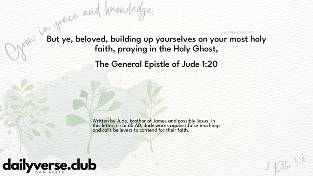 Bible Verse Wallpaper 1:20 from The General Epistle of Jude